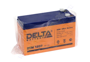 Упаковка аккумулятора Delta DTM 1207
