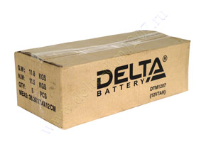 Упаковка аккумулятора Delta DTM 1207